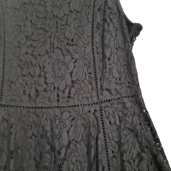 Isaac Mizrahi Live! Size XL Dress Lace WhimsiGoth Witchy Handkerchief Hem Flared - Picture 9 of 11